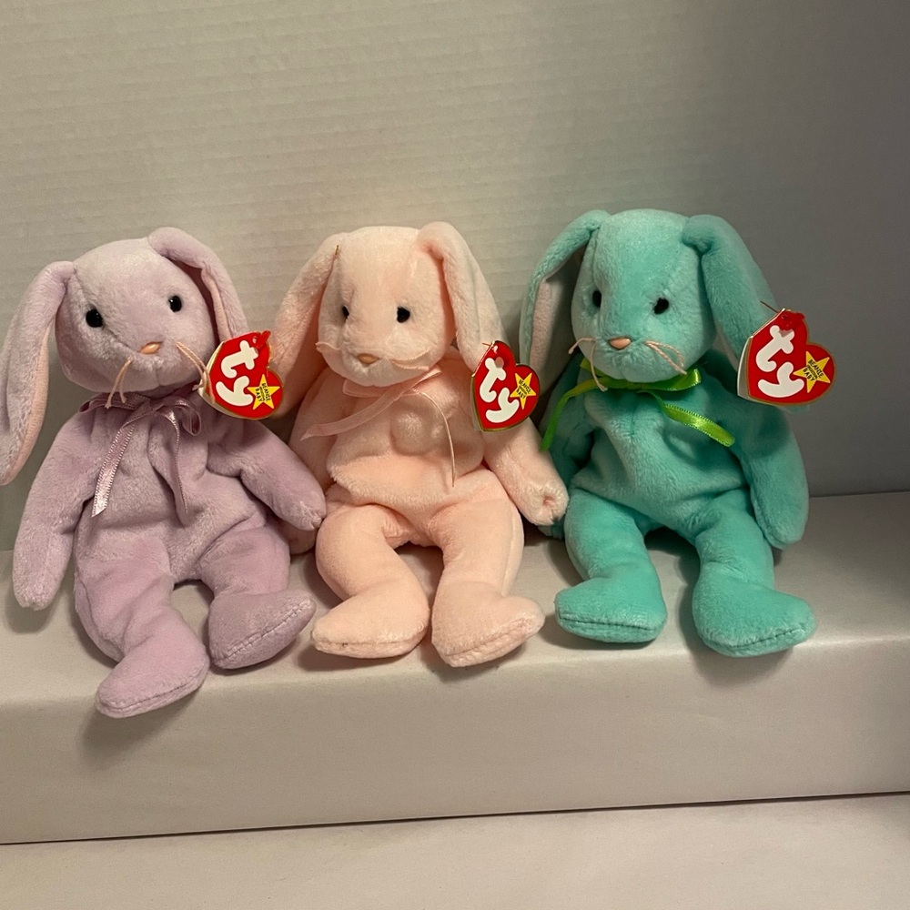 TY Beanie Babies Bunnies Trio NWT’s